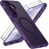 ivoler Coque Magnétique pour Samsung Galaxy S26+ /S26 Plus 5G avec 2 Pièces Verre Trempé, Compatible avec MagSafe, Translucide M