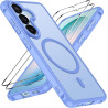 ivoler Coque Magnétique pour Samsung Galaxy S26 5G avec 2 Pièces Verre Trempé, Compatible avec MagSafe, Translucide Mat Arrière 
