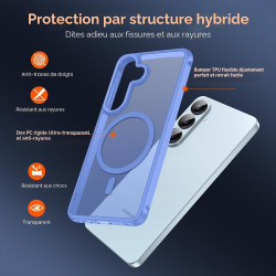 ivoler Coque Magnétique pour Samsung Galaxy S26 5G avec 2 Pièces Verre Trempé, Compatible avec MagSafe, Translucide Mat Arrière 