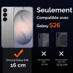 ivoler Coque Magnétique pour Samsung Galaxy S26 5G avec 2 Pièces Verre Trempé, Compatible avec MagSafe, Translucide Mat Arrière 