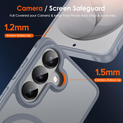 ivoler Coque Magnétique pour Samsung Galaxy S26 5G avec 2 Pièces Verre Trempé, Compatible avec MagSafe, Translucide Mat Arrière 