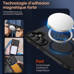 ivoler Coque Magnétique pour Samsung Galaxy S26 5G avec 2 Pièces Verre Trempé, Compatible avec MagSafe, Translucide Mat Arrière 
