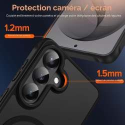 ivoler Coque Magnétique pour Samsung Galaxy S26 5G avec 2 Pièces Verre Trempé, Compatible avec MagSafe, Translucide Mat Arrière 