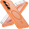 Ivoler coque magnétique pour samsung galaxy s26 5g avec 2 pièces verre trempé, compatible avec magsafe, translucide mat arrière 