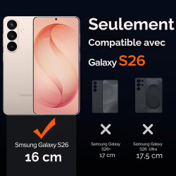 Ivoler coque magnétique pour samsung galaxy s26 5g avec 2 pièces verre trempé, compatible avec magsafe, translucide mat arrière 