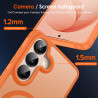 Ivoler coque magnétique pour samsung galaxy s26 5g avec 2 pièces verre trempé, compatible avec magsafe, translucide mat arrière 