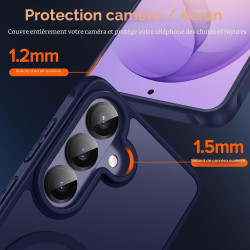 ivoler Coque Magnétique pour Samsung Galaxy S26 5G avec 2 Pièces Verre Trempé, Compatible avec MagSafe, Translucide Mat Arrière 