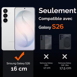 ivoler Coque Magnétique pour Samsung Galaxy S26 5G avec 2 Pièces Verre Trempé, Compatible avec MagSafe, Translucide Mat Arrière 