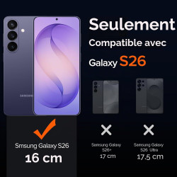 ivoler Coque Magnétique pour Samsung Galaxy S26 5G avec 2 Pièces Verre Trempé, Compatible avec MagSafe, Translucide Mat Arrière 