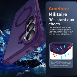 ivoler Coque Magnétique pour Samsung Galaxy S26 5G avec 2 Pièces Verre Trempé, Compatible avec MagSafe, Translucide Mat Arrière 