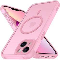 ivoler Coque Magnétique pour iPhone 13 6.1 Pouces, Compatible avec MagSafe, [Protection Antichoc Militaire] Translucide Mat Arri