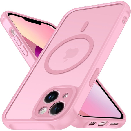 ivoler Coque Magnétique pour iPhone 13 6.1 Pouces, Compatible avec MagSafe, [Protection Antichoc Militaire] Translucide Mat Arri