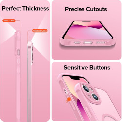 ivoler Coque Magnétique pour iPhone 13 6.1 Pouces, Compatible avec MagSafe, [Protection Antichoc Militaire] Translucide Mat Arri