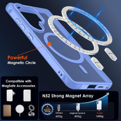 ivoler Coque Magnétique pour Samsung Galaxy S26 Ultra 5G avec 2 Pièces Verre Trempé, Compatible avec MagSafe, Translucide Mat Ar