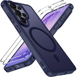ivoler Coque Magnétique pour Samsung Galaxy S26 Ultra 5G avec 2 Pièces Verre Trempé, Compatible avec MagSafe, Translucide Mat Ar