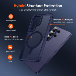 ivoler Coque Magnétique pour Samsung Galaxy S26 Ultra 5G avec 2 Pièces Verre Trempé, Compatible avec MagSafe, Translucide Mat Ar