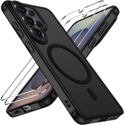 ivoler Coque Magnétique pour Samsung Galaxy S26 Ultra 5G avec 2 Pièces Verre Trempé, Compatible avec MagSafe, Translucide Mat Ar