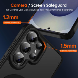 ivoler Coque Magnétique pour Samsung Galaxy S26 Ultra 5G avec 2 Pièces Verre Trempé, Compatible avec MagSafe, Translucide Mat Ar