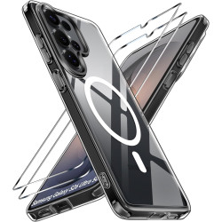 ivoler Coque Magnétique pour Samsung Galaxy S26 Ultra 5G avec 2 Pièces Verre Trempé, Compatible avec MagSafe, [Anti-Jaunissement