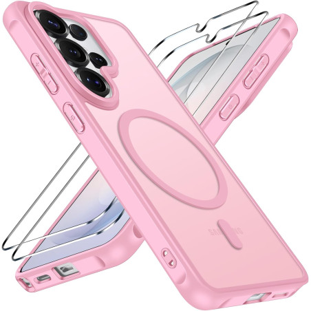 ivoler Coque Magnétique pour Samsung Galaxy S26 Ultra 5G avec 2 Pièces Verre Trempé, Compatible avec MagSafe, Translucide Mat Ar