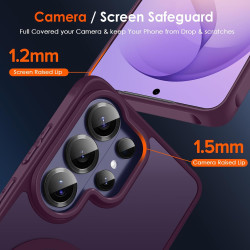 ivoler Coque Magnétique pour Samsung Galaxy S26 Ultra 5G avec 2 Pièces Verre Trempé, Compatible avec MagSafe, Translucide Mat Ar