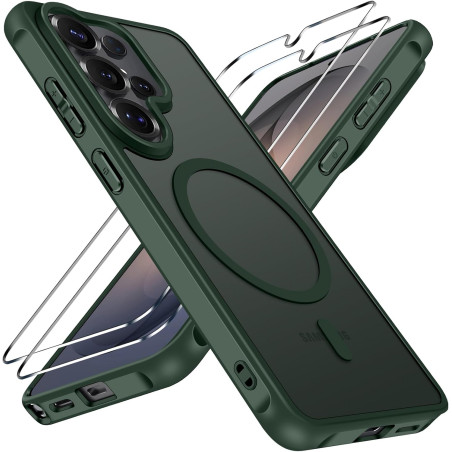 ivoler Coque Magnétique pour Samsung Galaxy S26 Ultra 5G avec 2 Pièces Verre Trempé, Compatible avec MagSafe, Translucide Mat Ar