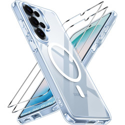 ivoler Coque Magnétique pour Samsung Galaxy S26 Ultra 5G avec 2 Pièces Verre Trempé, Compatible avec MagSafe, [Anti-Jaunissement
