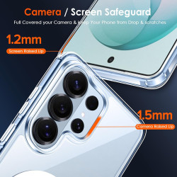 ivoler Coque Magnétique pour Samsung Galaxy S26 Ultra 5G avec 2 Pièces Verre Trempé, Compatible avec MagSafe, [Anti-Jaunissement
