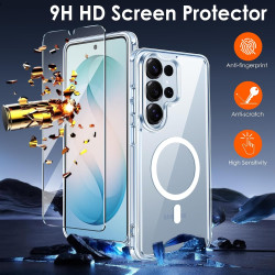 ivoler Coque Magnétique pour Samsung Galaxy S26 Ultra 5G avec 2 Pièces Verre Trempé, Compatible avec MagSafe, [Anti-Jaunissement