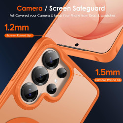 Ivoler coque magnétique pour samsung galaxy s26 ultra 5g avec 2 pièces verre trempé, compatible avec magsafe, translucide mat ar