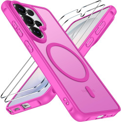 ivoler Coque Magnétique pour Samsung Galaxy S26 Ultra 5G avec 2 Pièces Verre Trempé, Compatible avec MagSafe, Translucide Mat Ar