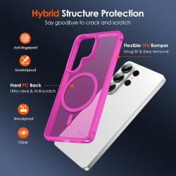 ivoler Coque Magnétique pour Samsung Galaxy S26 Ultra 5G avec 2 Pièces Verre Trempé, Compatible avec MagSafe, Translucide Mat Ar
