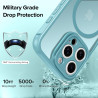 ivoler Coque Magnétique pour iPhone 15 Pro 6.1 Pouces, Compatible avec MagSafe, [Protection Antichoc Militaire] Translucide Mat 