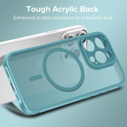 ivoler Coque Magnétique pour iPhone 15 Pro 6.1 Pouces, Compatible avec MagSafe, [Protection Antichoc Militaire] Translucide Mat 
