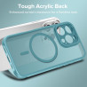 ivoler Coque Magnétique pour iPhone 15 Pro 6.1 Pouces, Compatible avec MagSafe, [Protection Antichoc Militaire] Translucide Mat 