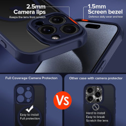 ivoler Coque Magnétique pour iPhone 15 Pro 6.1 Pouces, Compatible avec MagSafe, [Protection Antichoc Militaire] Translucide Mat 