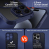 ivoler Coque Magnétique pour iPhone 15 Pro 6.1 Pouces, Compatible avec MagSafe, [Protection Antichoc Militaire] Translucide Mat 