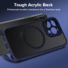 ivoler Coque Magnétique pour iPhone 15 Pro 6.1 Pouces, Compatible avec MagSafe, [Protection Antichoc Militaire] Translucide Mat 