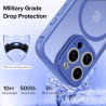 ivoler Coque Magnétique pour iPhone 15 Pro 6.1 Pouces, Compatible avec MagSafe, [Protection Antichoc Militaire] Translucide Mat 