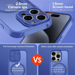 ivoler Coque Magnétique pour iPhone 15 Pro 6.1 Pouces, Compatible avec MagSafe, [Protection Antichoc Militaire] Translucide Mat 