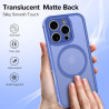 ivoler Coque Magnétique pour iPhone 15 Pro 6.1 Pouces, Compatible avec MagSafe, [Protection Antichoc Militaire] Translucide Mat 
