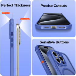 ivoler Coque Magnétique pour iPhone 15 Pro 6.1 Pouces, Compatible avec MagSafe, [Protection Antichoc Militaire] Translucide Mat 