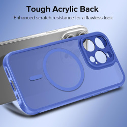 ivoler Coque Magnétique pour iPhone 15 Pro 6.1 Pouces, Compatible avec MagSafe, [Protection Antichoc Militaire] Translucide Mat 