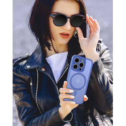ivoler Coque Magnétique pour iPhone 15 Pro 6.1 Pouces, Compatible avec MagSafe, [Protection Antichoc Militaire] Translucide Mat 