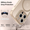 ivoler Coque Magnétique pour iPhone 15 Pro 6.1 Pouces, Compatible avec MagSafe, [Protection Antichoc Militaire] Translucide Mat 