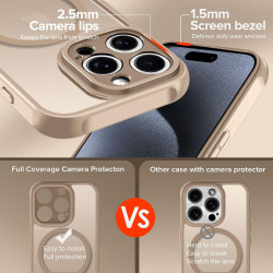 ivoler Coque Magnétique pour iPhone 15 Pro 6.1 Pouces, Compatible avec MagSafe, [Protection Antichoc Militaire] Translucide Mat 