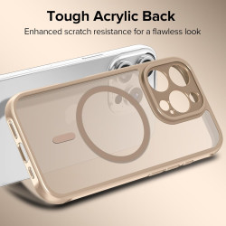 ivoler Coque Magnétique pour iPhone 15 Pro 6.1 Pouces, Compatible avec MagSafe, [Protection Antichoc Militaire] Translucide Mat 