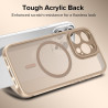 ivoler Coque Magnétique pour iPhone 15 Pro 6.1 Pouces, Compatible avec MagSafe, [Protection Antichoc Militaire] Translucide Mat 