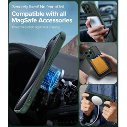 ivoler Coque Magnétique pour iPhone 15 Pro 6.1 Pouces, Compatible avec MagSafe, [Protection Antichoc Militaire] Translucide Mat 