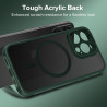 ivoler Coque Magnétique pour iPhone 15 Pro 6.1 Pouces, Compatible avec MagSafe, [Protection Antichoc Militaire] Translucide Mat 